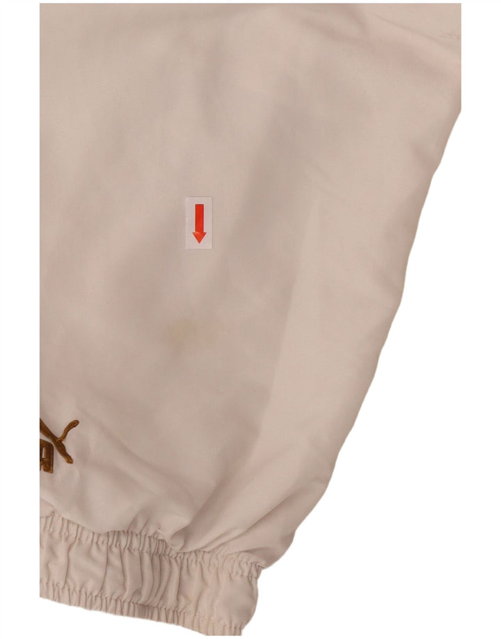 PUMA Mens Graphic Tracksuit Top Jacket 2XL Off White Colourblock