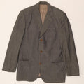 Giacca blazer da uomo a 3 bottoni Hugo Boss EU 50 grande lana vergine grigia