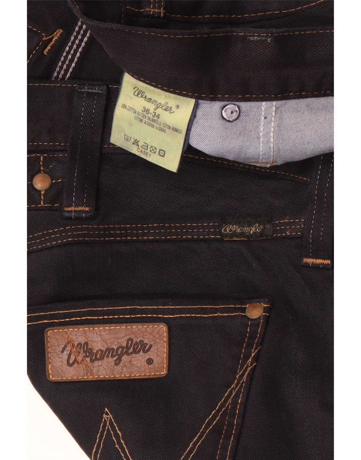 Jeans dritti Casey da uomo Wrangler W36 L34 cotone nero