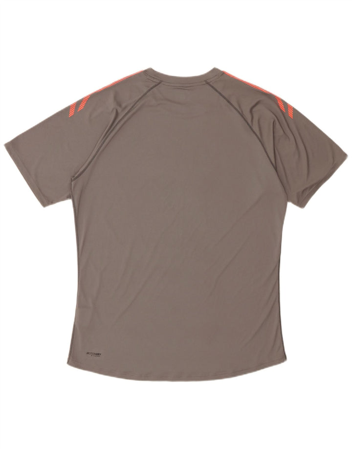 T-shirt da uomo Asics Top XL Poliestere geometrico grigio