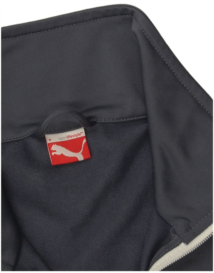 Giacca da tuta da uomo Puma Medium in poliestere color block blu navy