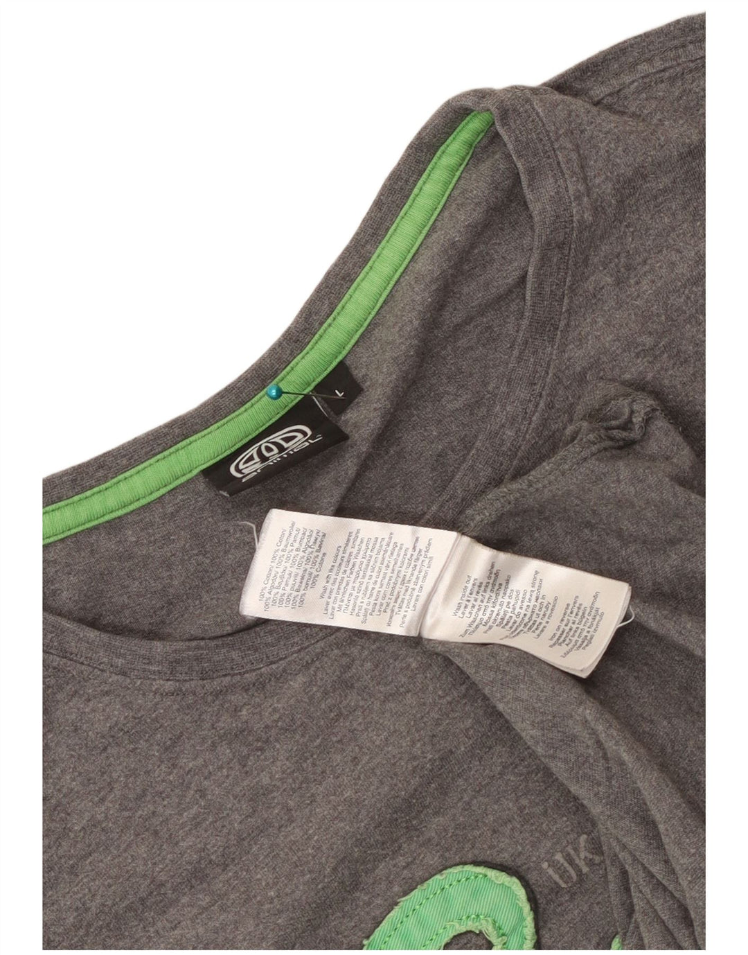 T-shirt grafica da uomo con animali, grande, in cotone grigio