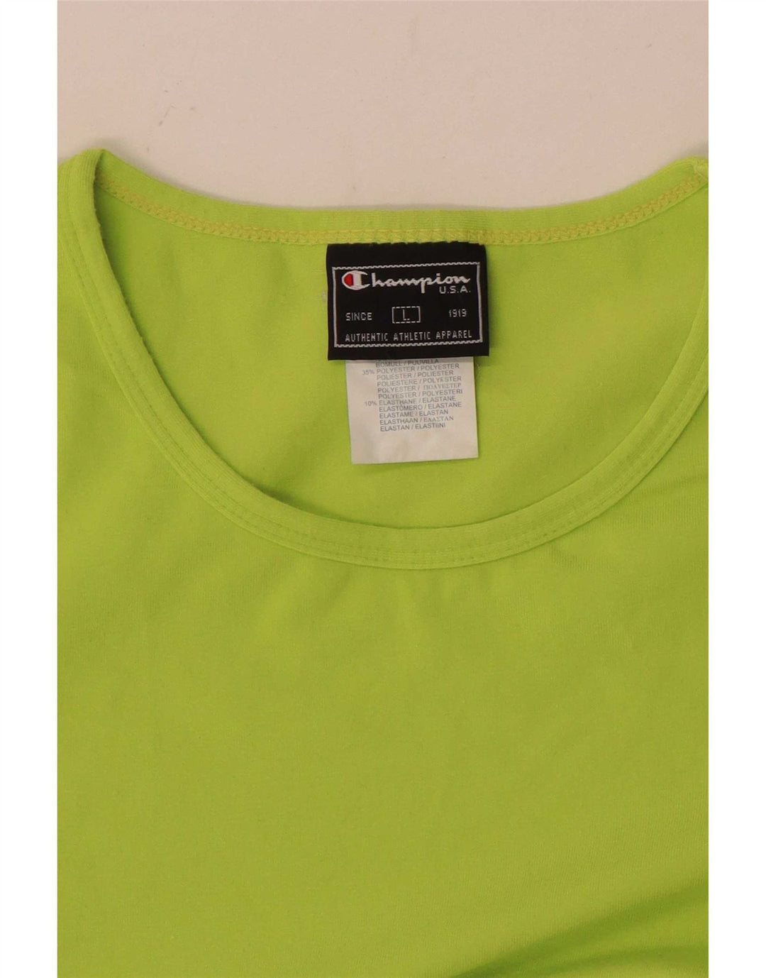 T-shirt da donna Champion Top UK 14 Large Verde Poliestere