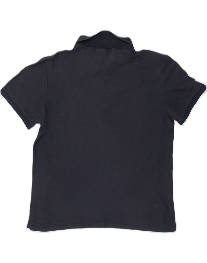 CONTE OF FLORENCE Mens Polo Shirt IT 52 Large Navy Blue | Vintage Conte of Florence | Thrift | Second-Hand Conte of Florence | Used Clothing | Messina Hembry 