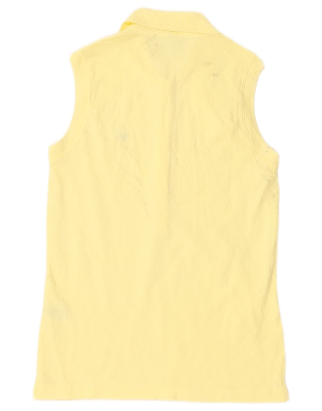 Polo senza maniche da donna Lacoste taglia 40 cotone giallo medio