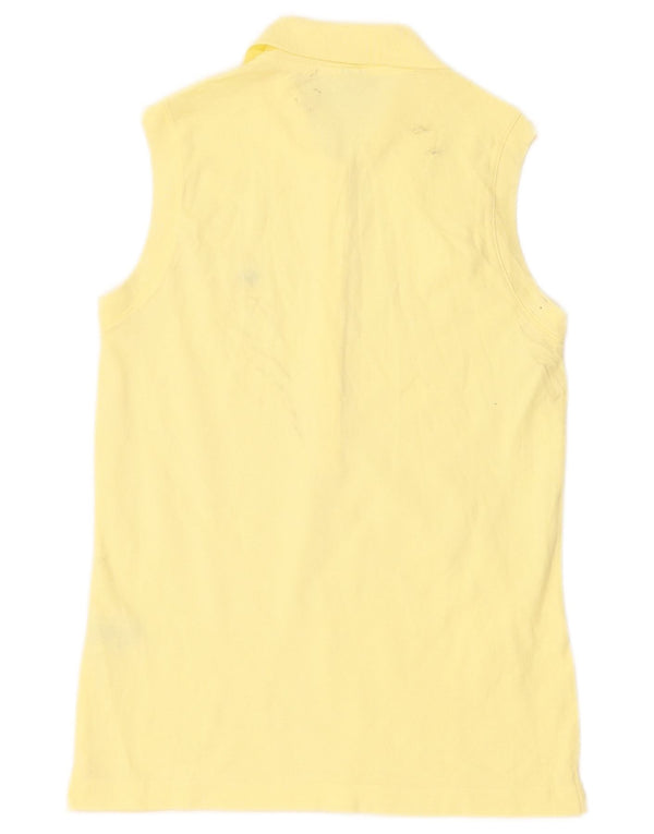 Polo senza maniche da donna Lacoste taglia 40 cotone giallo medio