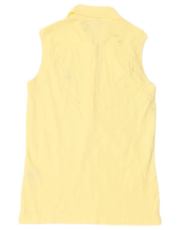 Polo senza maniche da donna Lacoste taglia 40 cotone giallo medio
