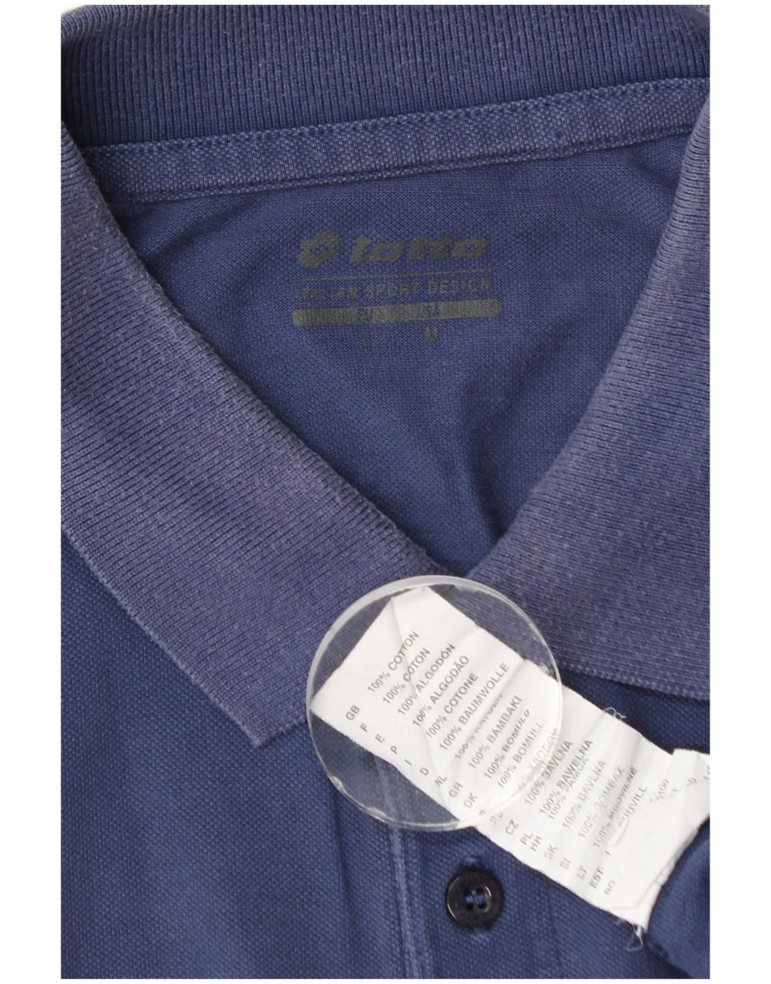 Polo Uomo Lotto Large in Cotone Blu