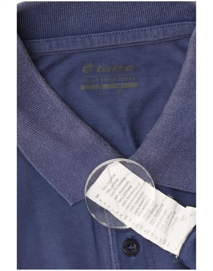 Polo Uomo Lotto Large in Cotone Blu