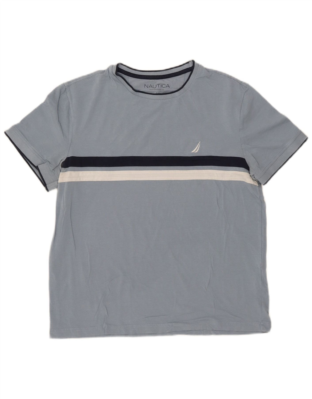T-shirt da uomo Nautica Top grande in cotone blu
