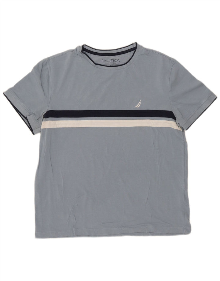 T-shirt da uomo Nautica Top grande in cotone blu