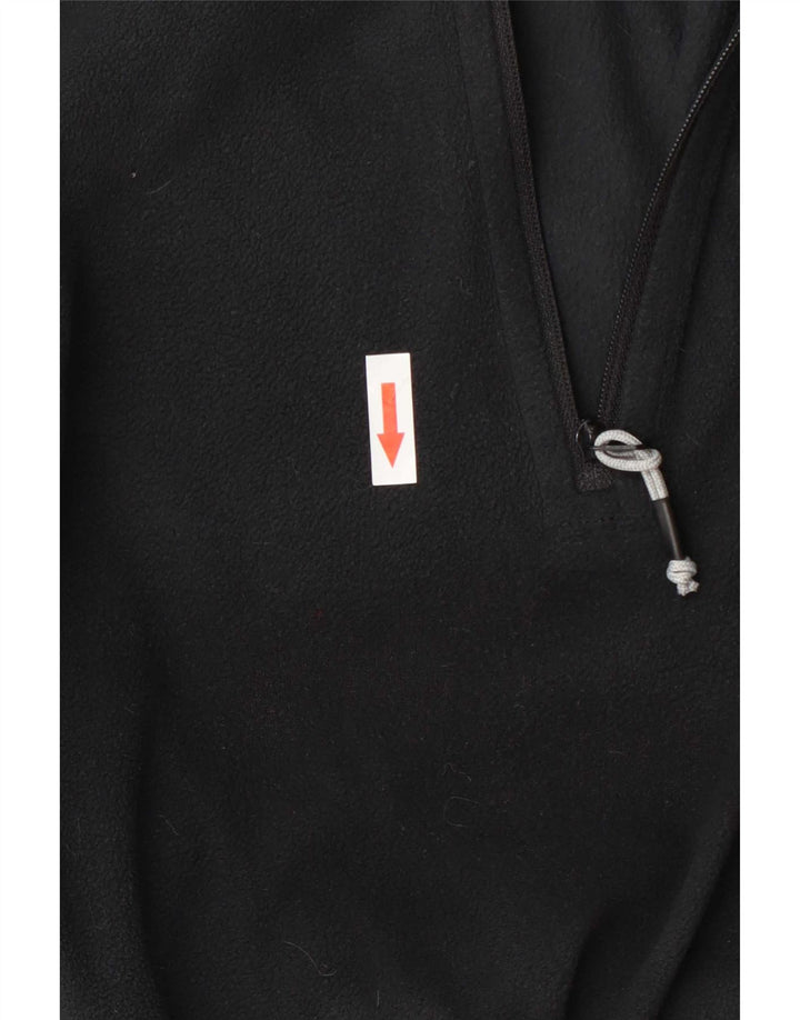 Maglione in pile da uomo Berghaus con zip e collo, poliestere color block medio nero