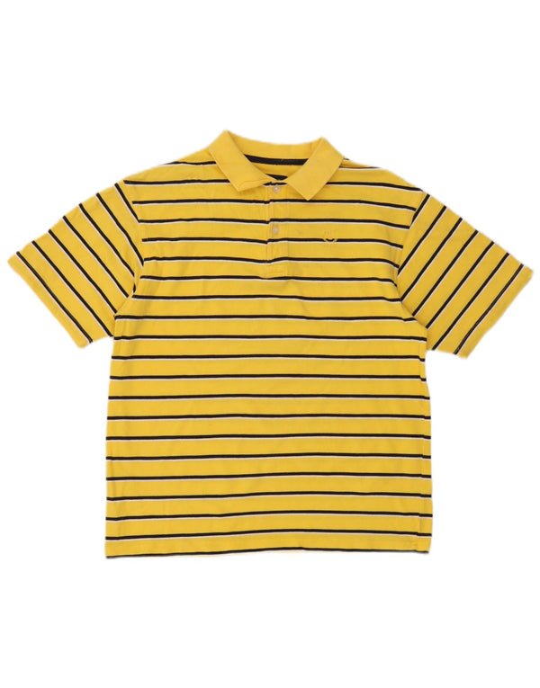 Polo Izod da bambino 13-14 anni in cotone a righe grandi gialle