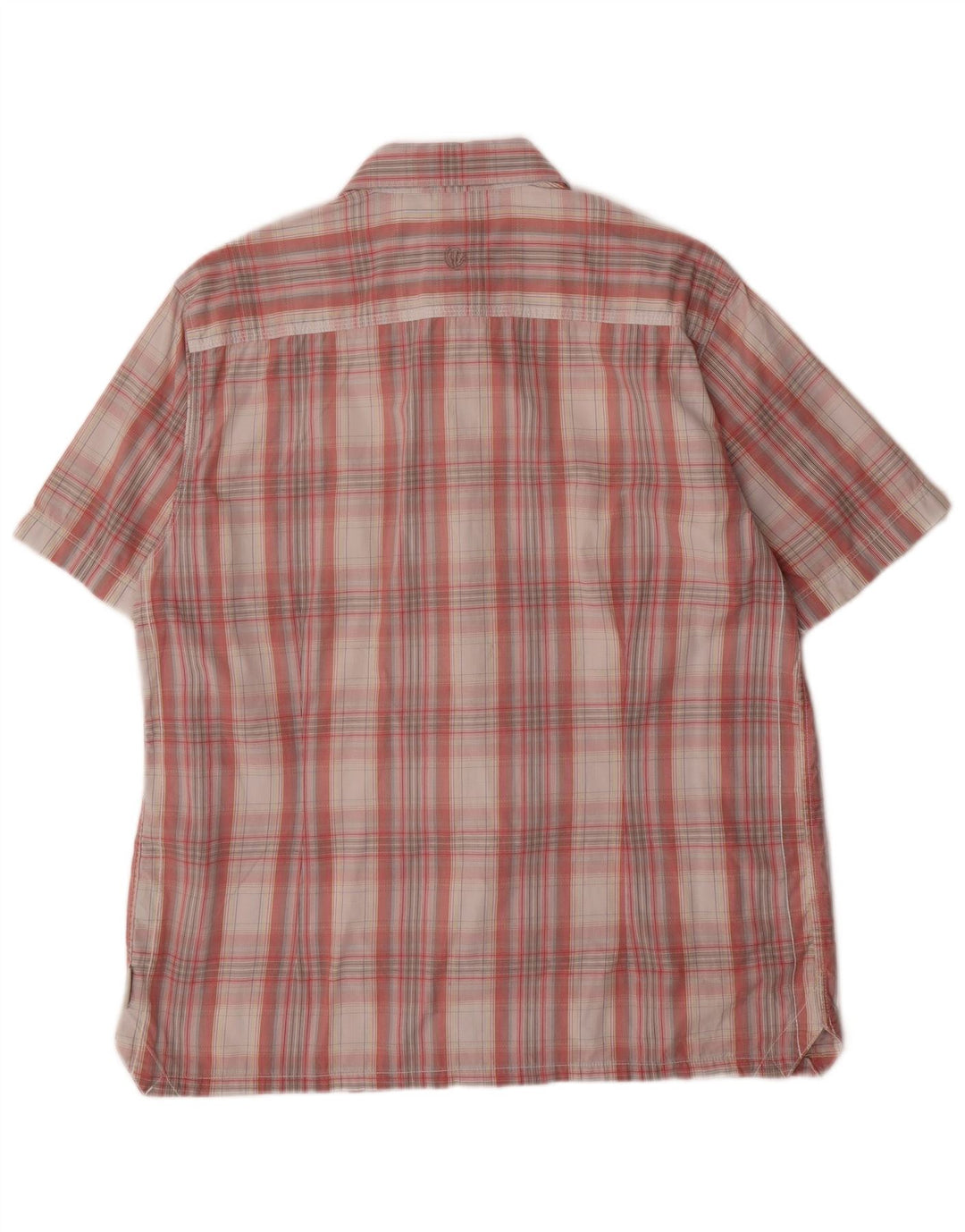 Camicia a maniche corte da uomo Fat Face Grande cotone scozzese rosa