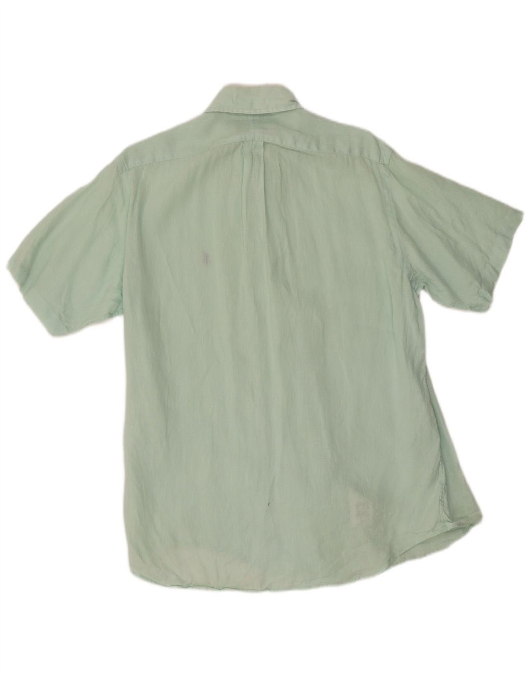 Camicia a maniche corte da uomo Ralph Lauren in lino verde medio