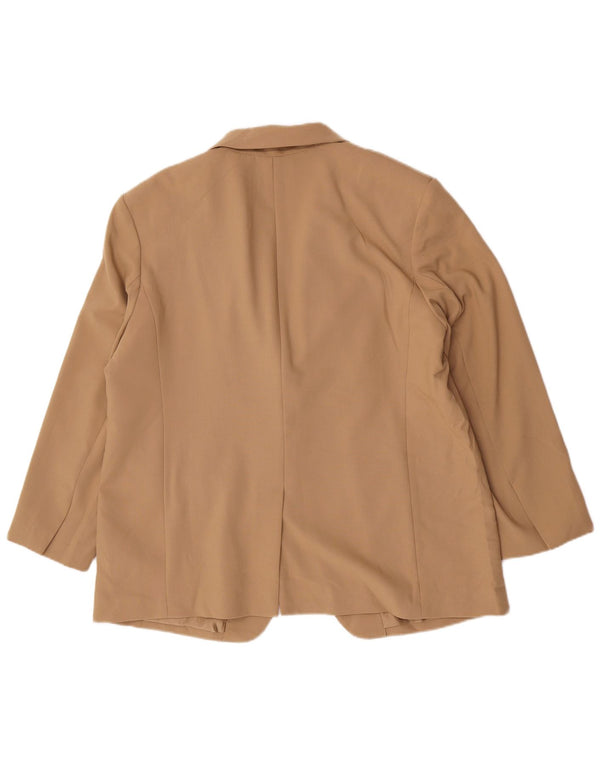 Giacca blazer a 1 bottone da donna Marks & Spencer UK 18 XL Poliestere beige