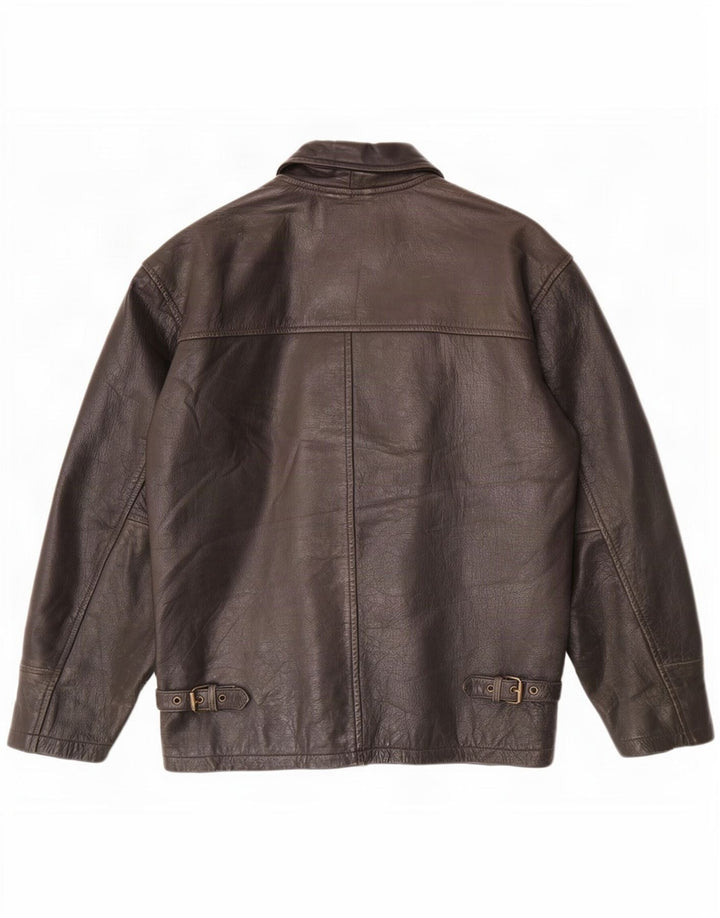 Giacca in pelle da uomo Bomb Boogie UK 36 piccola marrone
