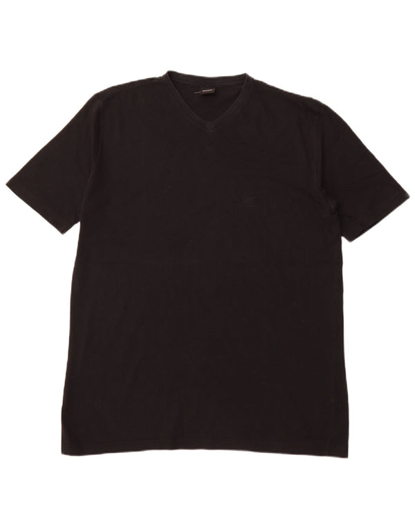 T-shirt da uomo HUGO BOSS Top grande in cotone nero