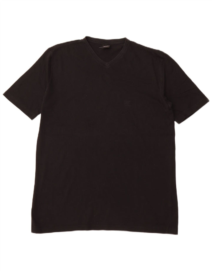 T-shirt da uomo HUGO BOSS Top grande in cotone nero