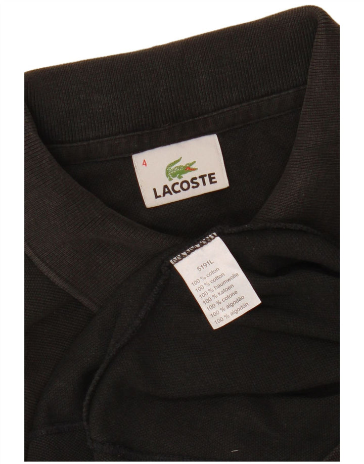 Polo da uomo Lacoste taglia 4 media in cotone nero