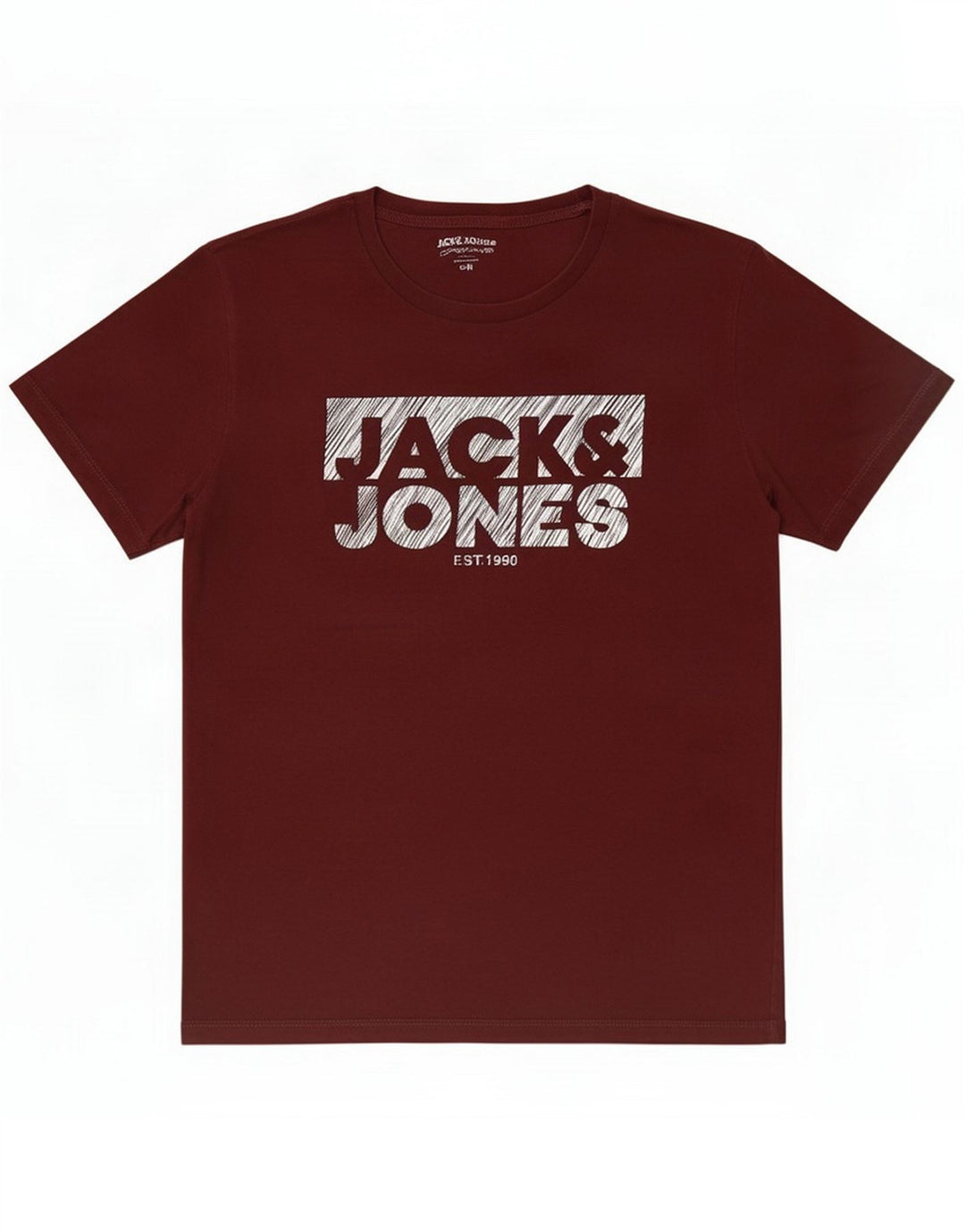 Jack & Jones T-shirt grafica da uomo Top medio in cotone marrone