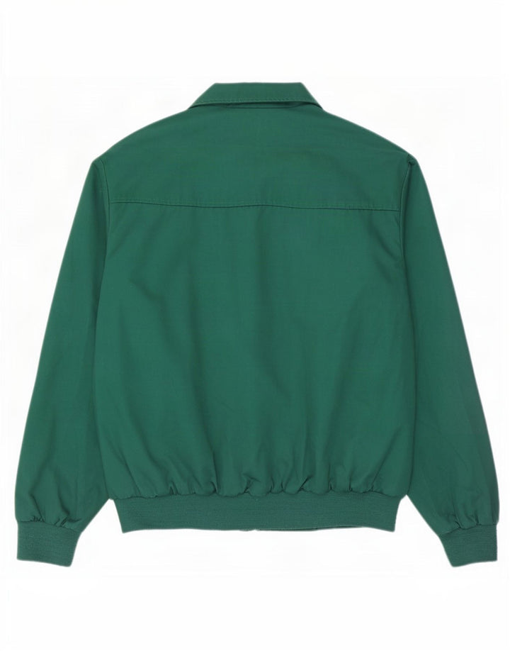 Giubbotto bomber da uomo vintage UK 40 grande poliestere verde