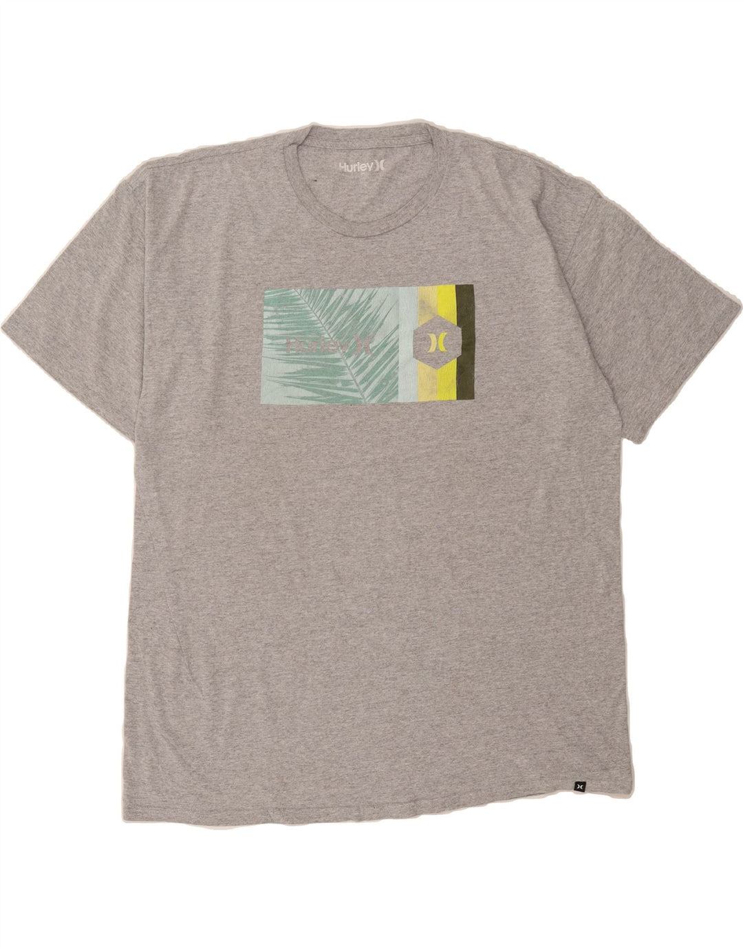 HURLEY Mens Graphic T-Shirt Top Large Grey Cotton Vintage Hurley and Second-Hand Hurley from Messina Hembry 