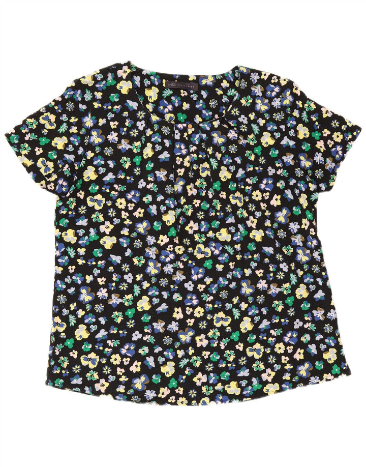 Camicetta da donna Marks & Spencer Top UK 12 Poliestere floreale nero medio