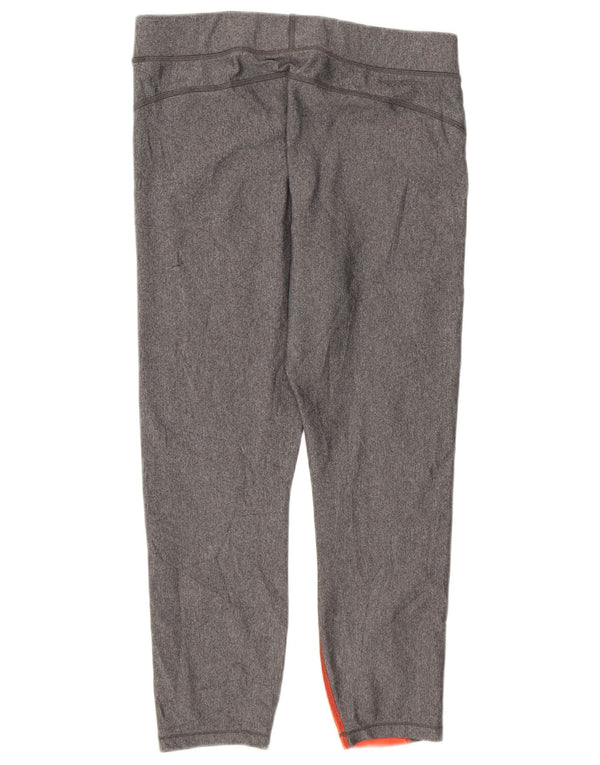 Leggings Capri da donna Under Armour UK 14 Poliestere geometrico grigio grande
