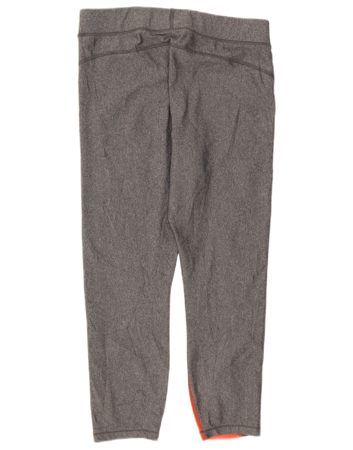 Leggings Capri da donna Under Armour UK 14 Poliestere geometrico grigio grande