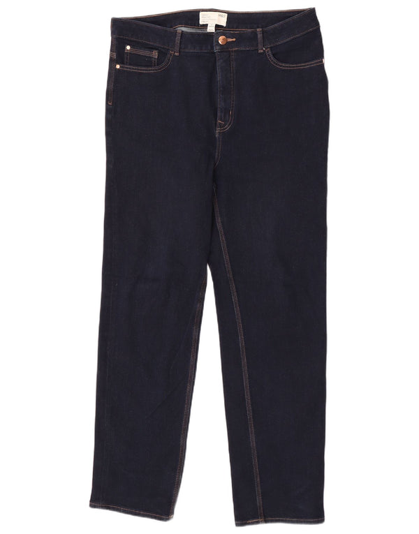 Jeans dritti da donna Marks & Spencer UK 16 Large W34 L30 Cotone blu navy
