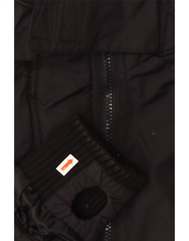 Giacca a vento con cappuccio vestibilità ampia da donna SUPERDRY UK 10 piccola nera