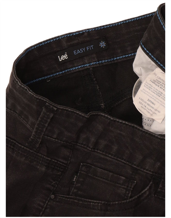 Jeans Capri Easy Fit da donna Lee US 8 medio W28 L21 cotone nero