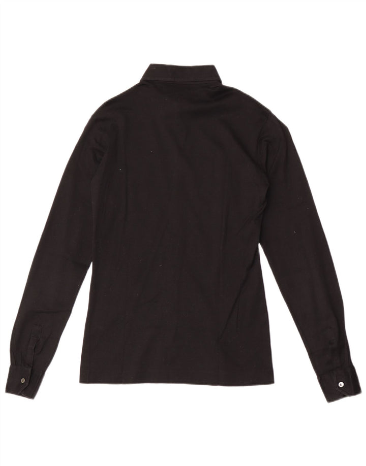 Camicia vintage da donna UK 10 piccola nera