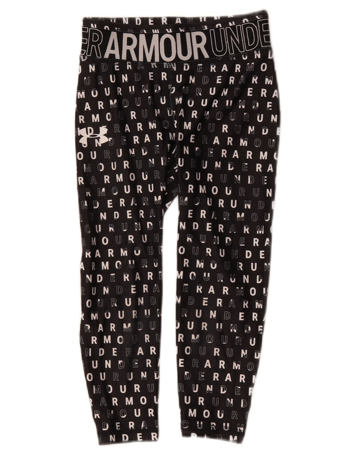 Leggings grafici per ragazze Under Armour 7-8 anni piccoli in poliestere nero