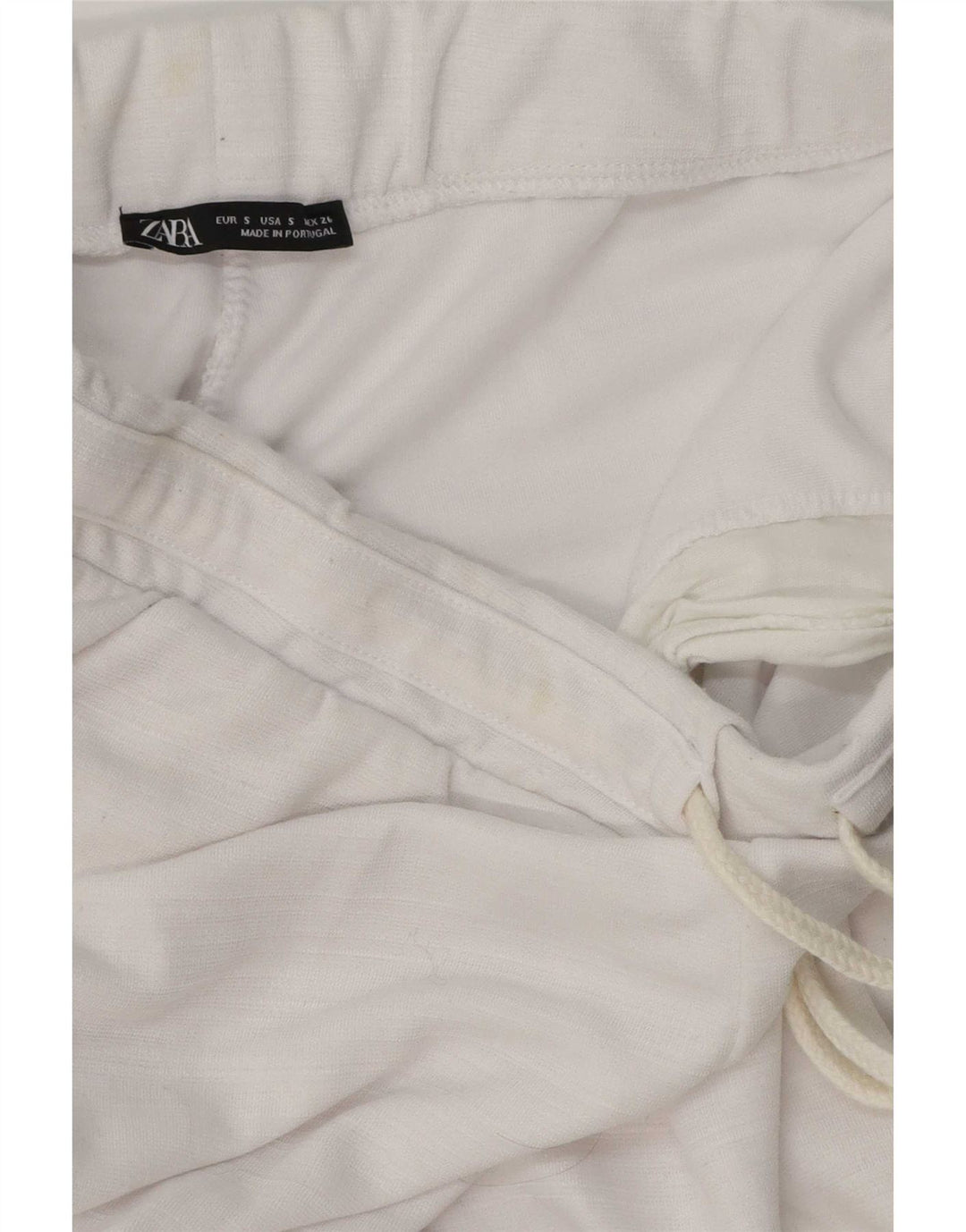 Pantaloni della tuta da donna Zara UK 10 piccoli bianchi