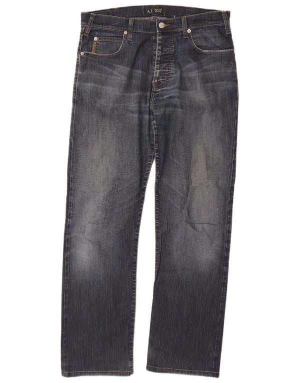 Jeans dritti da uomo Armani W33 L29 cotone blu