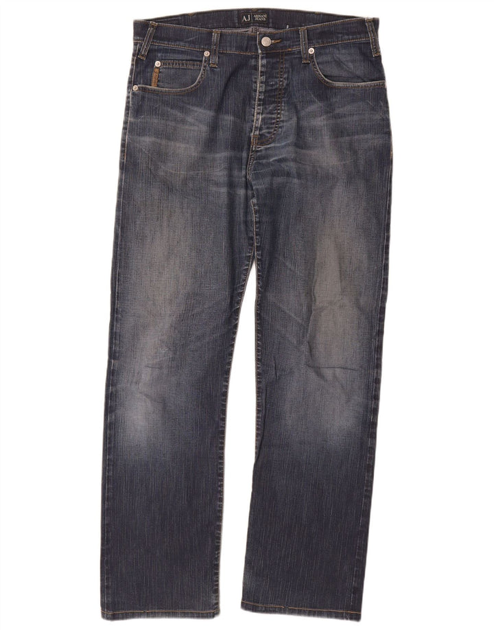 Jeans dritti da uomo Armani W33 L29 cotone blu