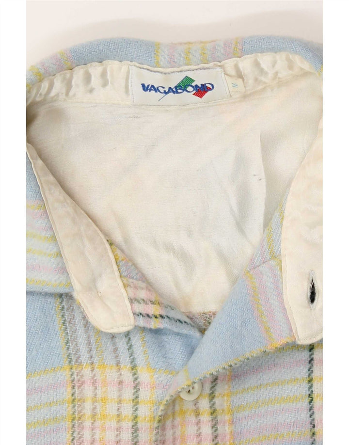 Vagabond Camicia da uomo in flanella con motivo a quadri blu medio