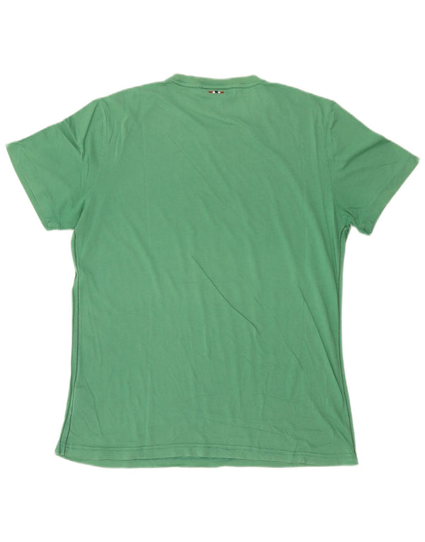 T-shirt grafica da uomo Napapijri Top XL in cotone verde