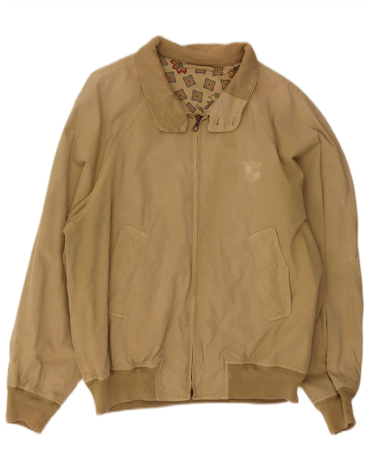 Giubbotto bomber vintage da uomo UK 40 grande cotone beige