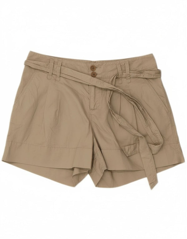 Pantaloncini chino con pegging da donna Benetton IT 40 Small W30 Cotone Beige