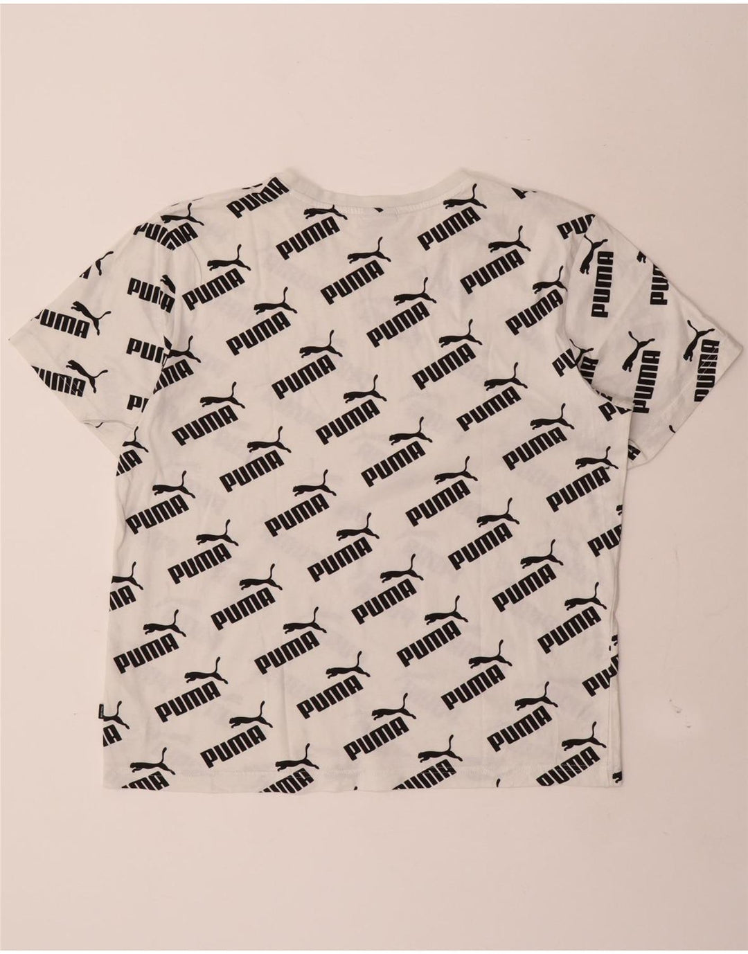 T-shirt grafica da uomo Puma Top in cotone bianco medio
