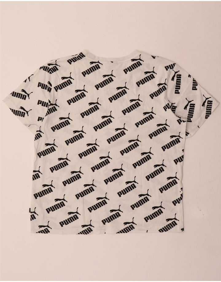 T-shirt grafica da uomo Puma Top in cotone bianco medio