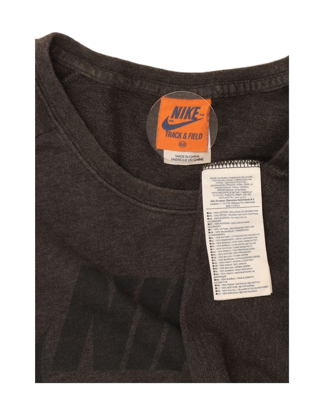 Felpa grafica da uomo Nike Felpa in cotone grigio medio