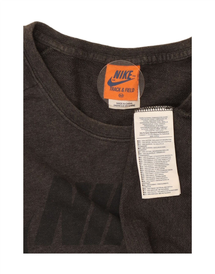 Felpa grafica da uomo Nike Felpa in cotone grigio medio