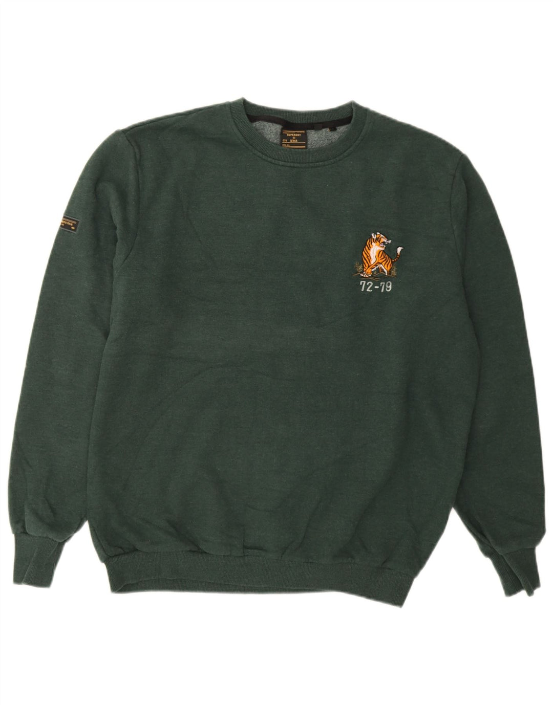 Felpa grafica da uomo Superdry Jumper XL in cotone verde
