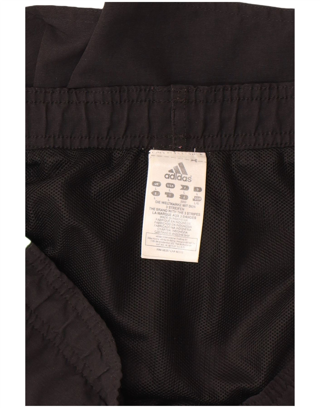 Pantaloncini sportivi da uomo Adidas grandi in nylon nero