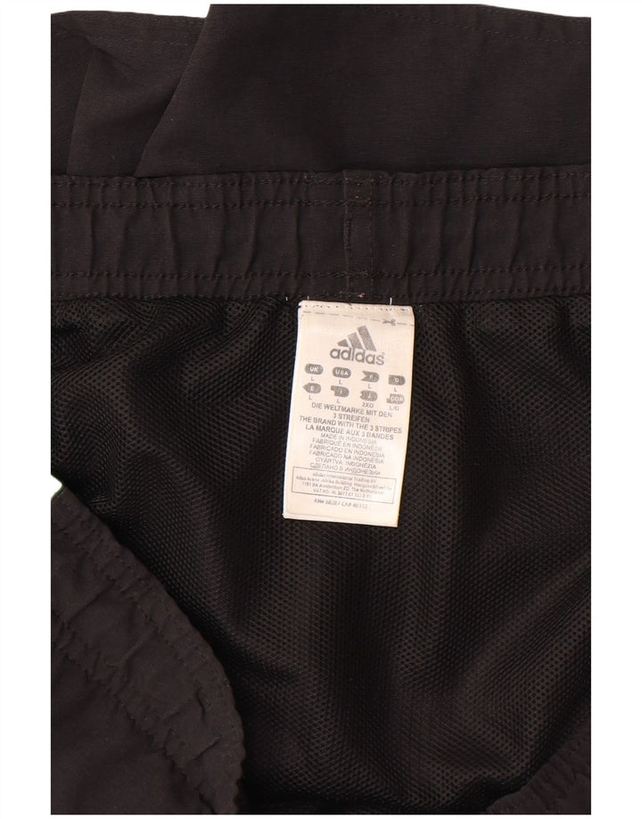 Pantaloncini sportivi da uomo Adidas grandi in nylon nero