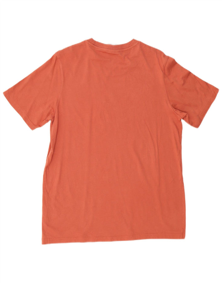 T-shirt grafica da uomo Adidas Top in cotone arancione medio